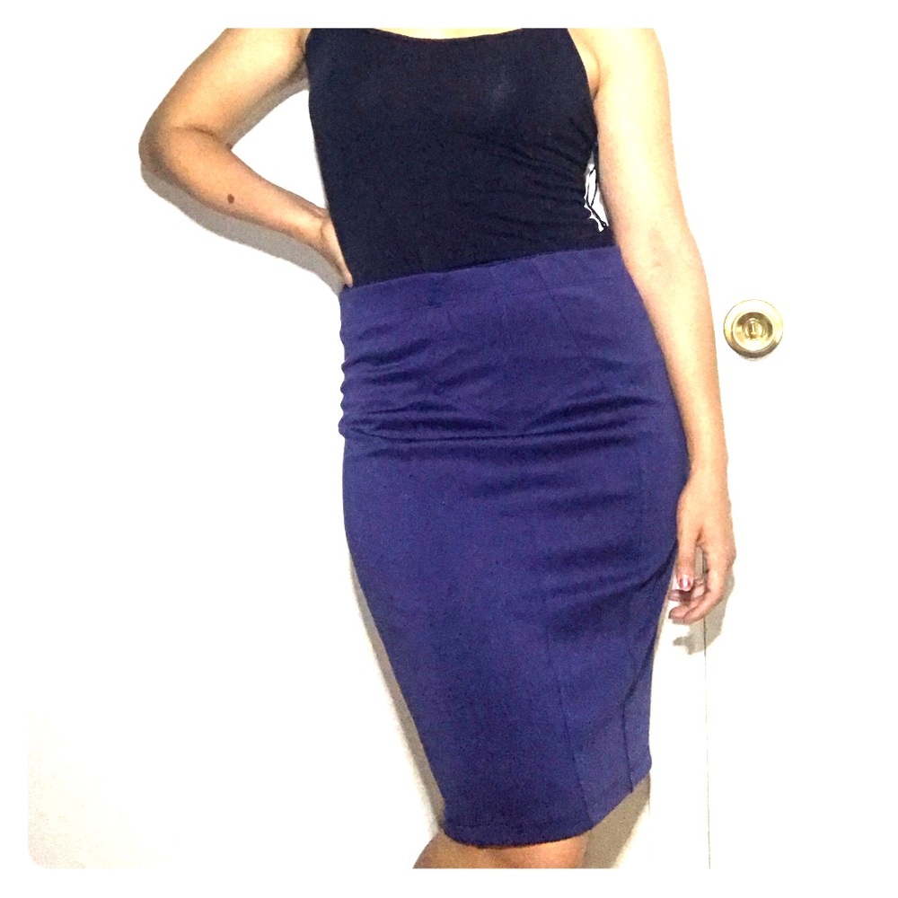Blue Pencil Skirt